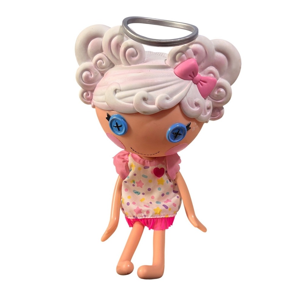 MGA Lalaloopsy Littles Cloud E Sky Doll Blue Button Eyes Angel Halo Star Dress